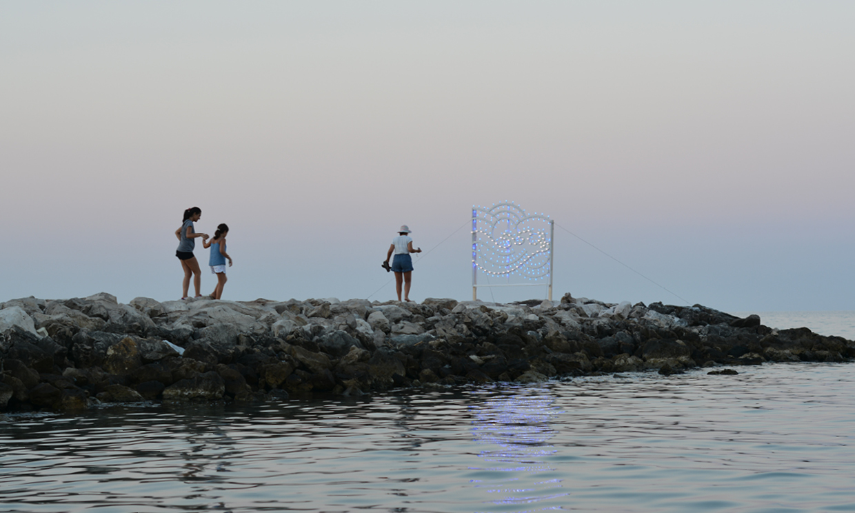 installazione luminosa - effimero - San Cataldo, Lecce